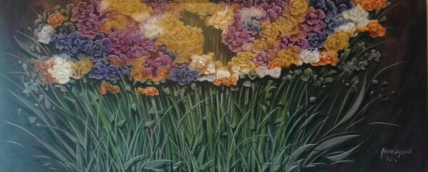 PIC009 Flowers 2 – Original Oil Painting on convas 170x70cm 3570$