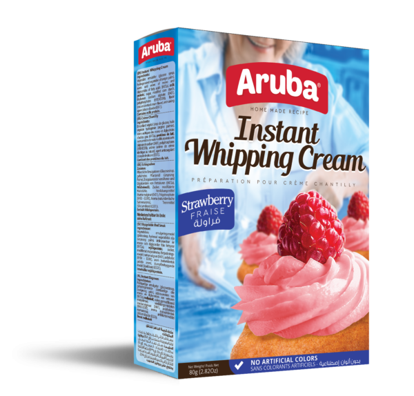 Whipping cream strawberry