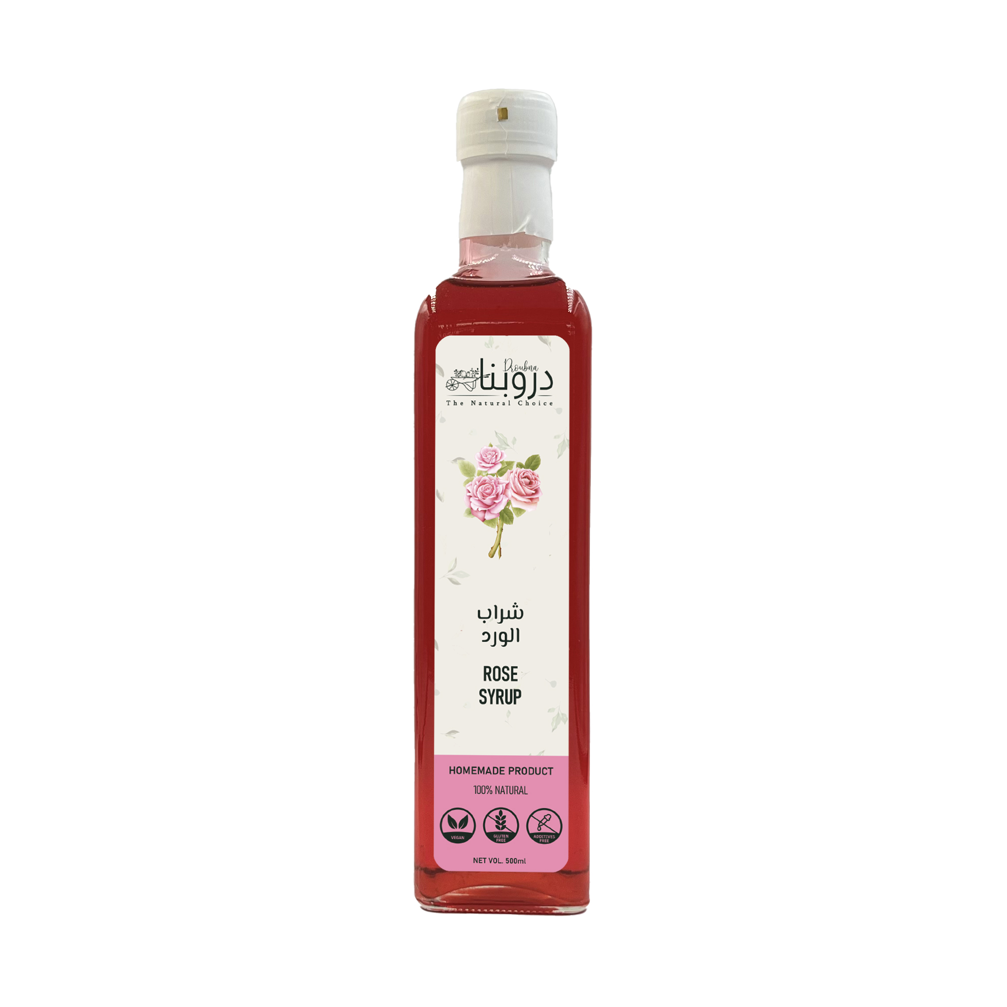 Rose syrup 500ml Front