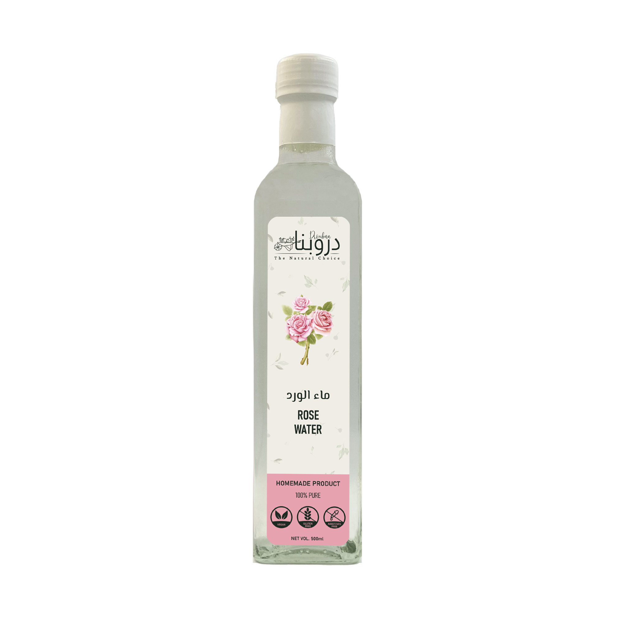 Rose water 500ml Front